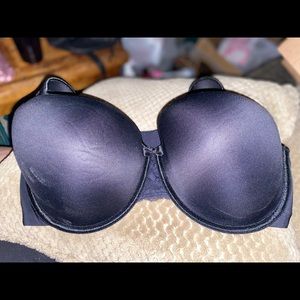 Black Full Coverage Bra 46B